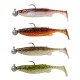 SAVAGE GEAR FAT MINNOW T-TAIL RTF 10.5CM 11G + 10G N°3/0 SINKING CLEARWATER 4PCS.