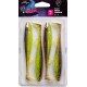 FOX RAGE ULTRA UV SLICK SHAD SINGLE COLOUR PACKS 11CM 4PCS.