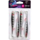 FOX RAGE ULTRA UV SLICK SHAD SINGLE COLOUR PACKS 11CM 4PCS.