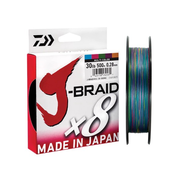 Daiwa J-Braid X8 Multicolor 150m